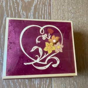 San Francisco Music Box Company Rare Wood Romance Playing Ring Holder w/Box